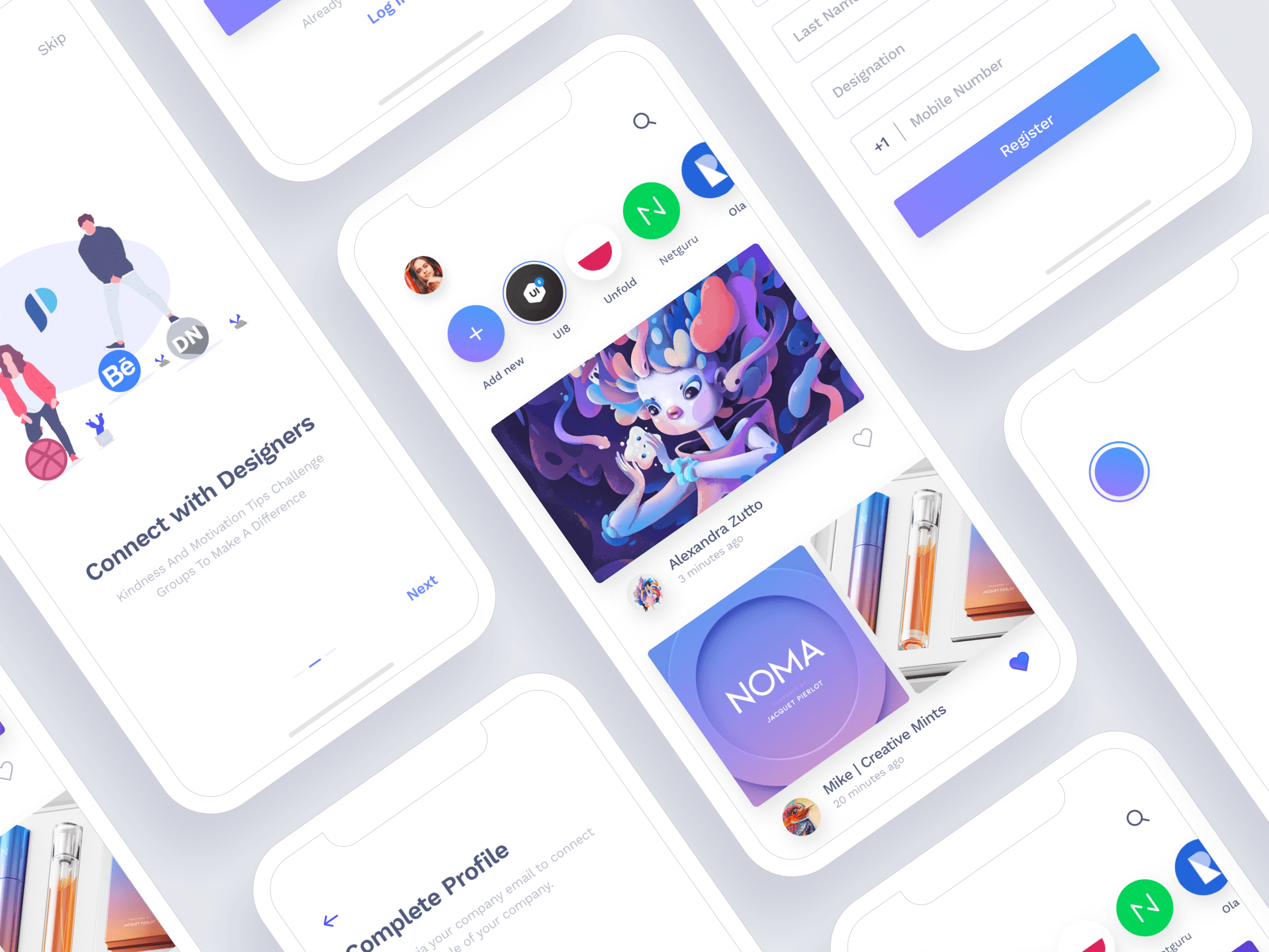 Social App For Designers presentation image