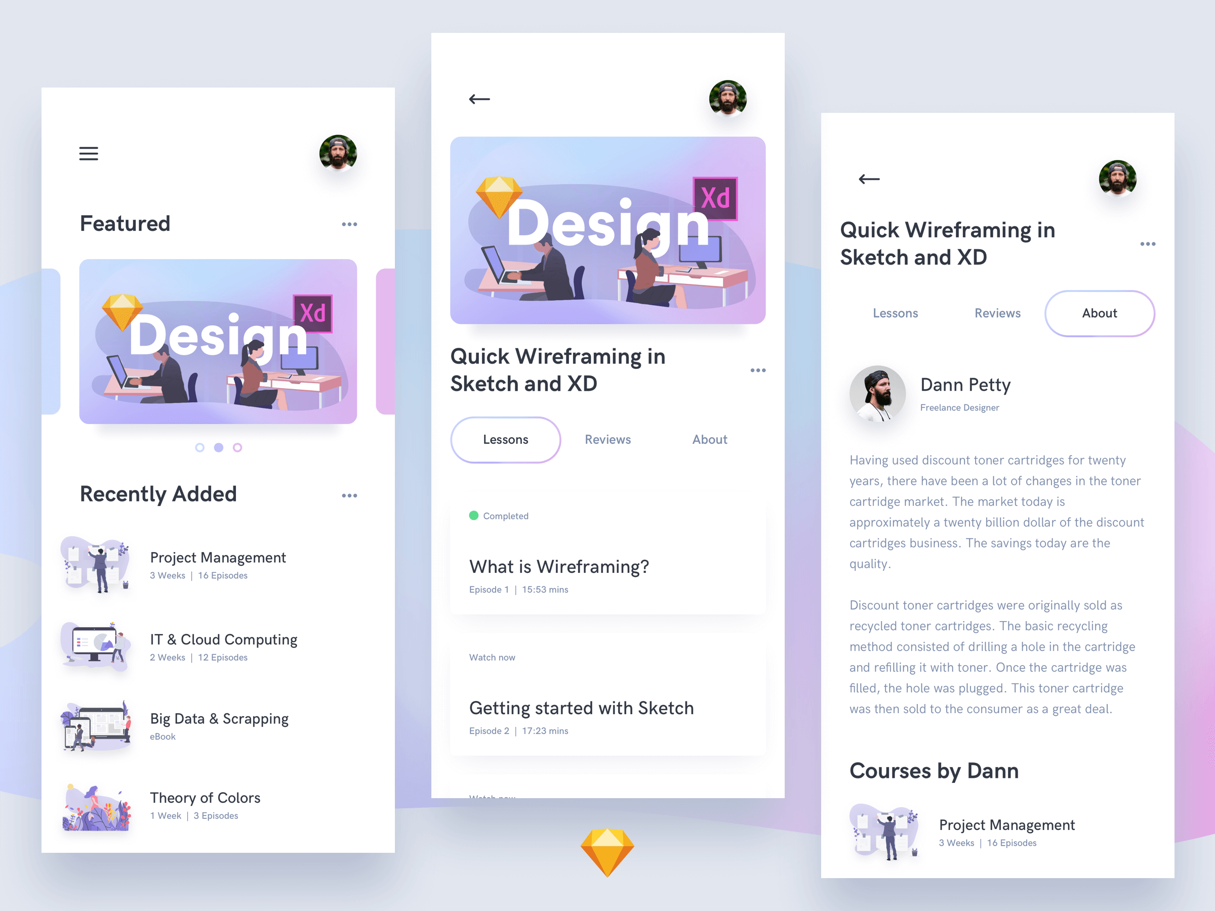 Online Courses UI Kit presentation image