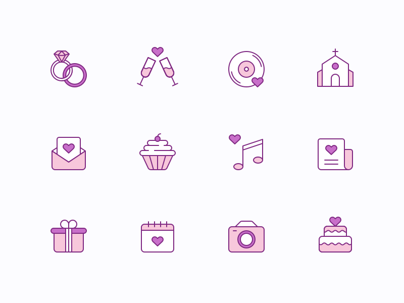 Free Wedding Icons presentation image