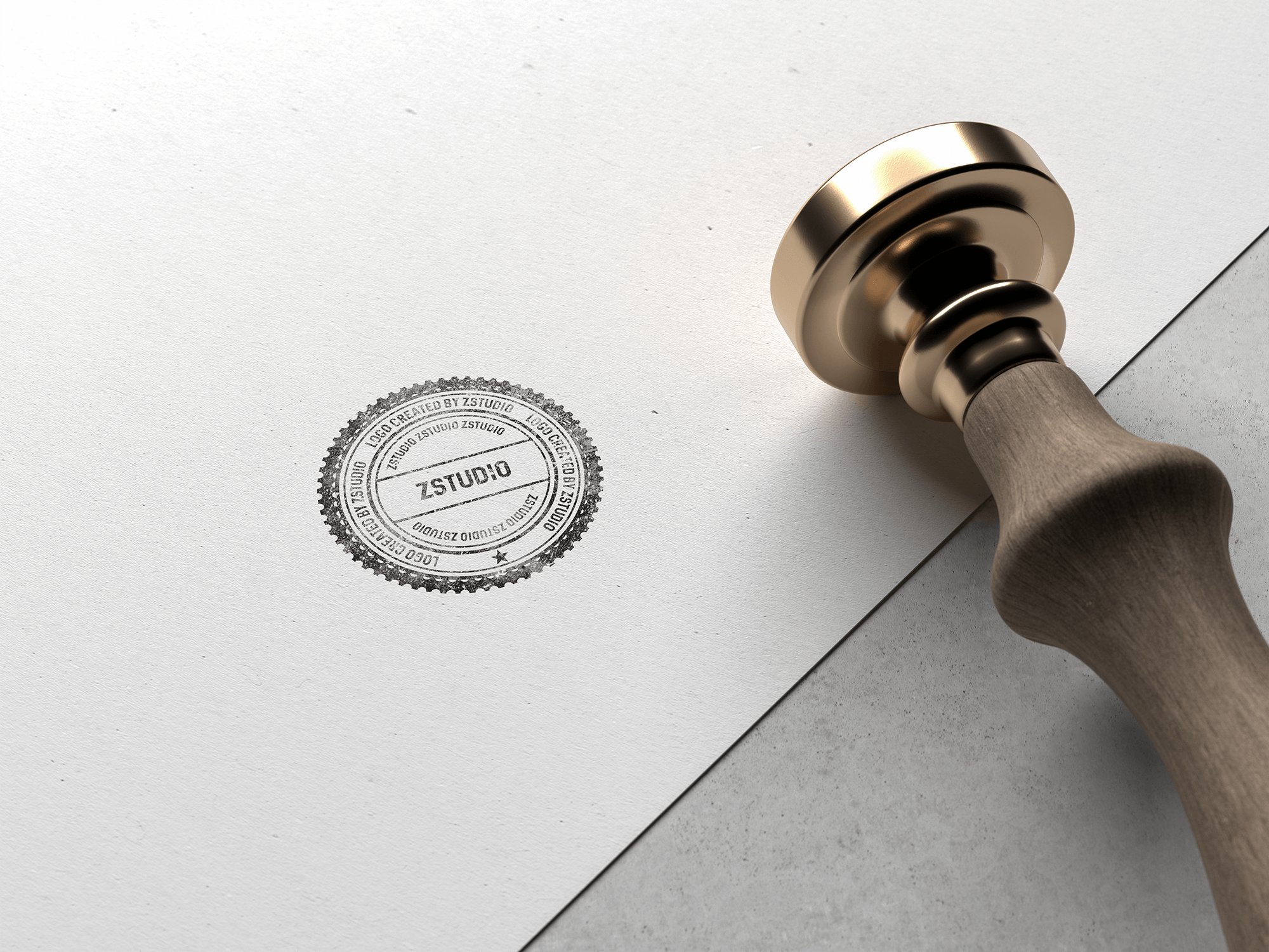 PSD Stamp Mockup - UIBundle