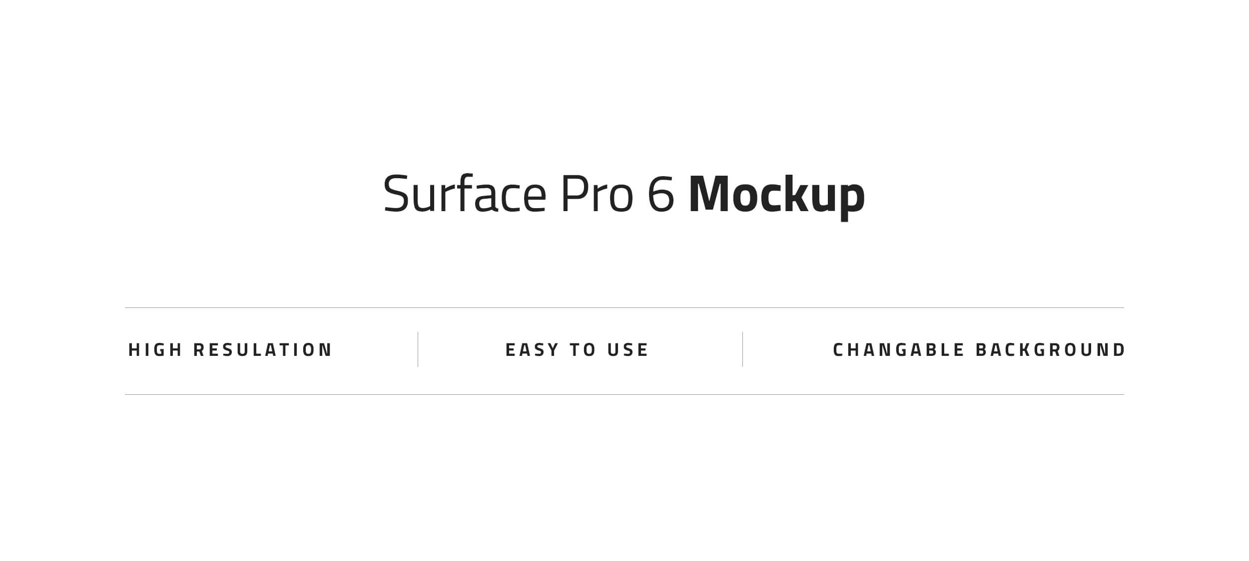 Surface Pro 6 Mockup presentation image