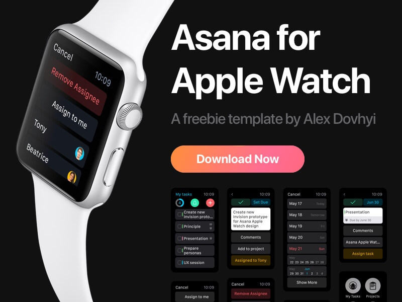 Asana For Apple Watch presentation image