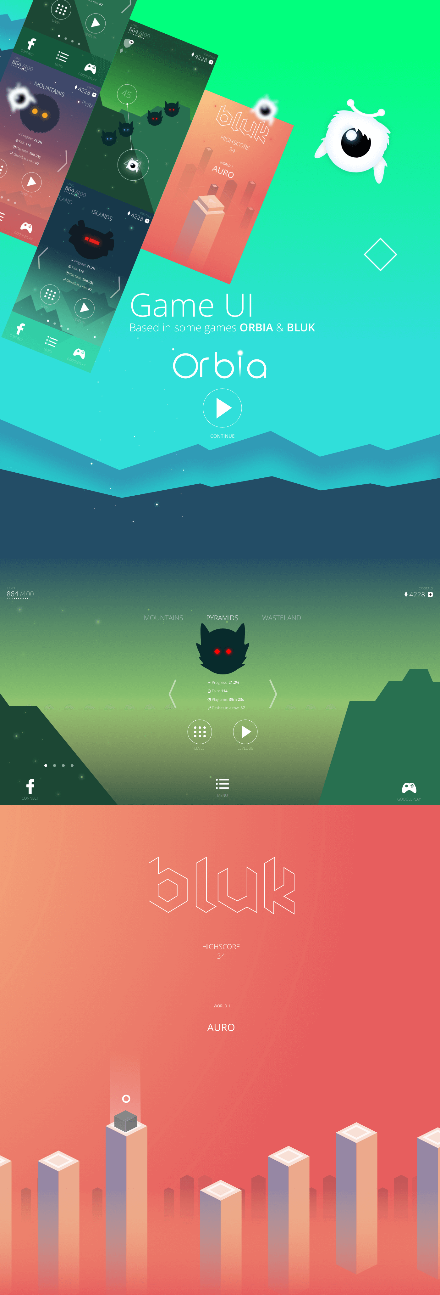 GAME UI ORBIA & BLUK presentation image