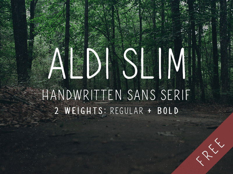 Free Font: ALDI SLIM presentation image