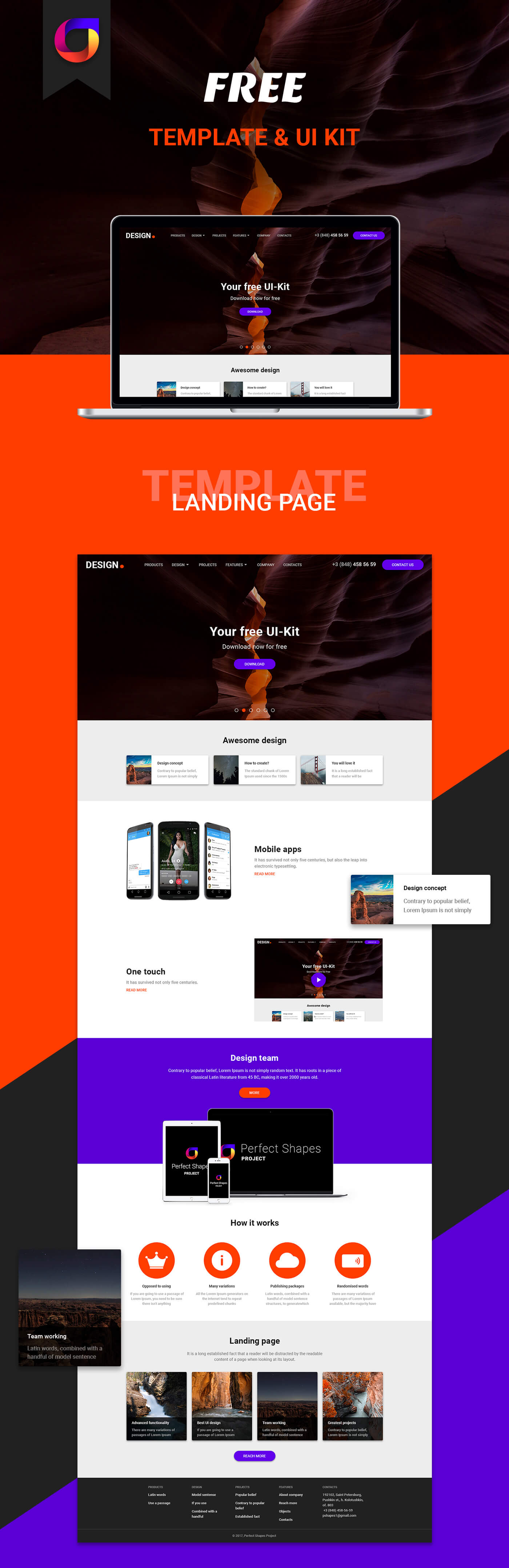 Free UI Kit by Perfect Shapes Project presentation image