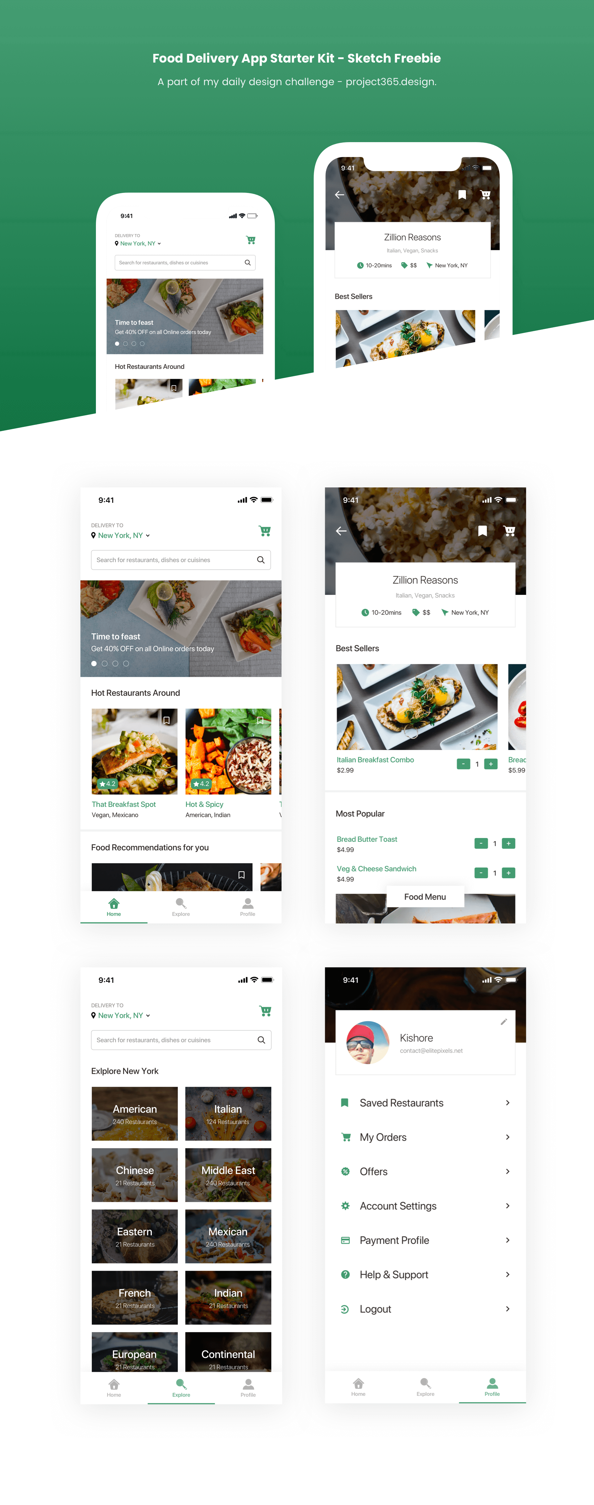 Food Delivery iOS App | Day 159/365 - Project365 presentation image