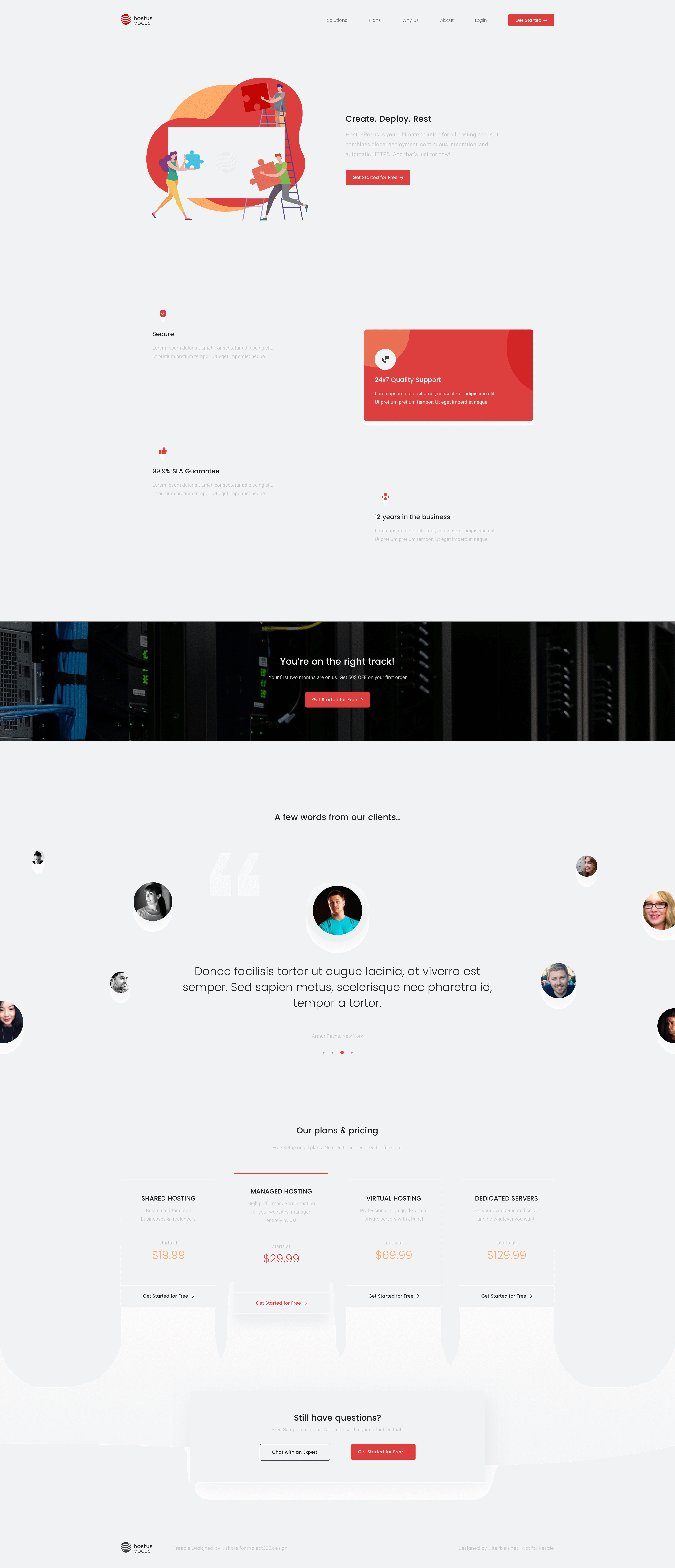 Web Hosting - Landing Page | Day 194/365 - Project365 presentation image