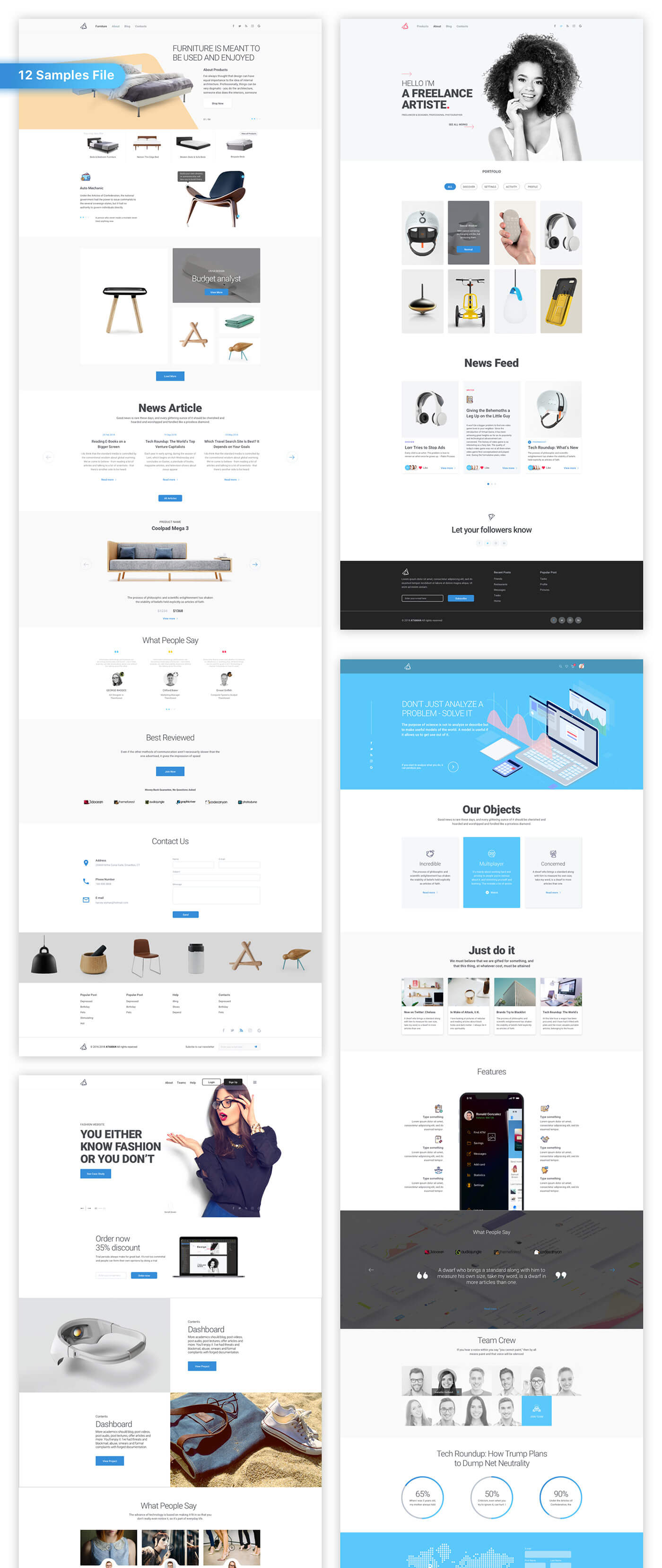 Ataman Web UI Kit - Templates For Sketch & Photoshop CC presentation image