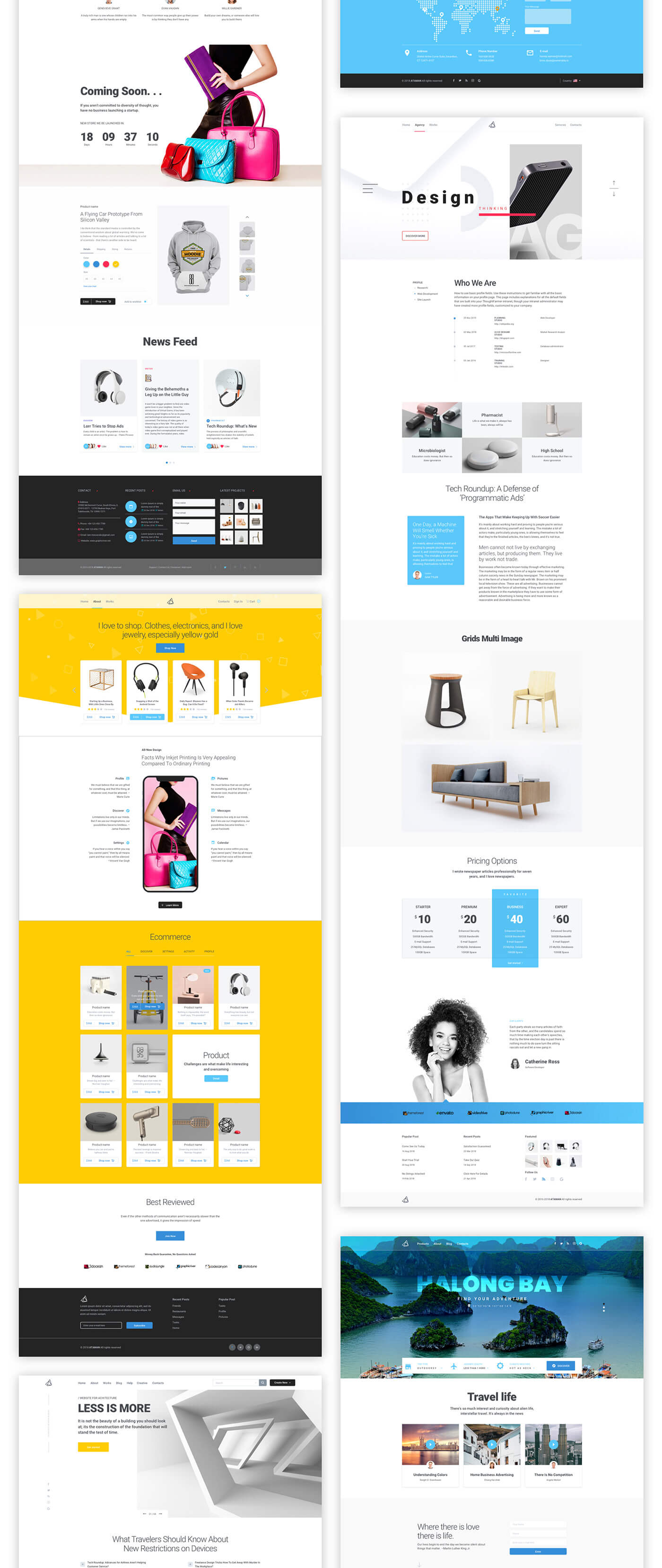 Ataman Web UI Kit - Templates For Sketch & Photoshop CC presentation image