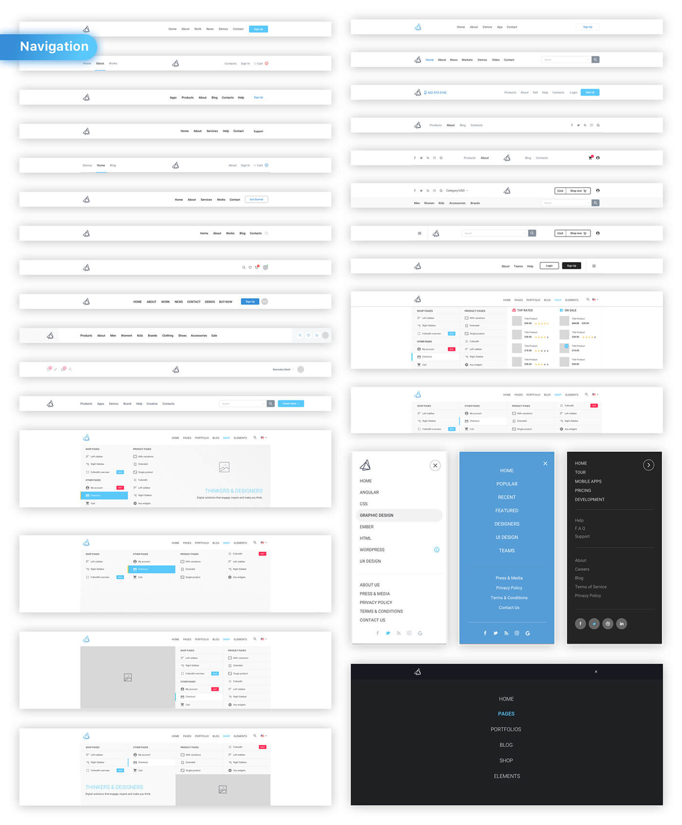 Ataman Web UI Kit - Templates For Sketch & Photoshop CC presentation image
