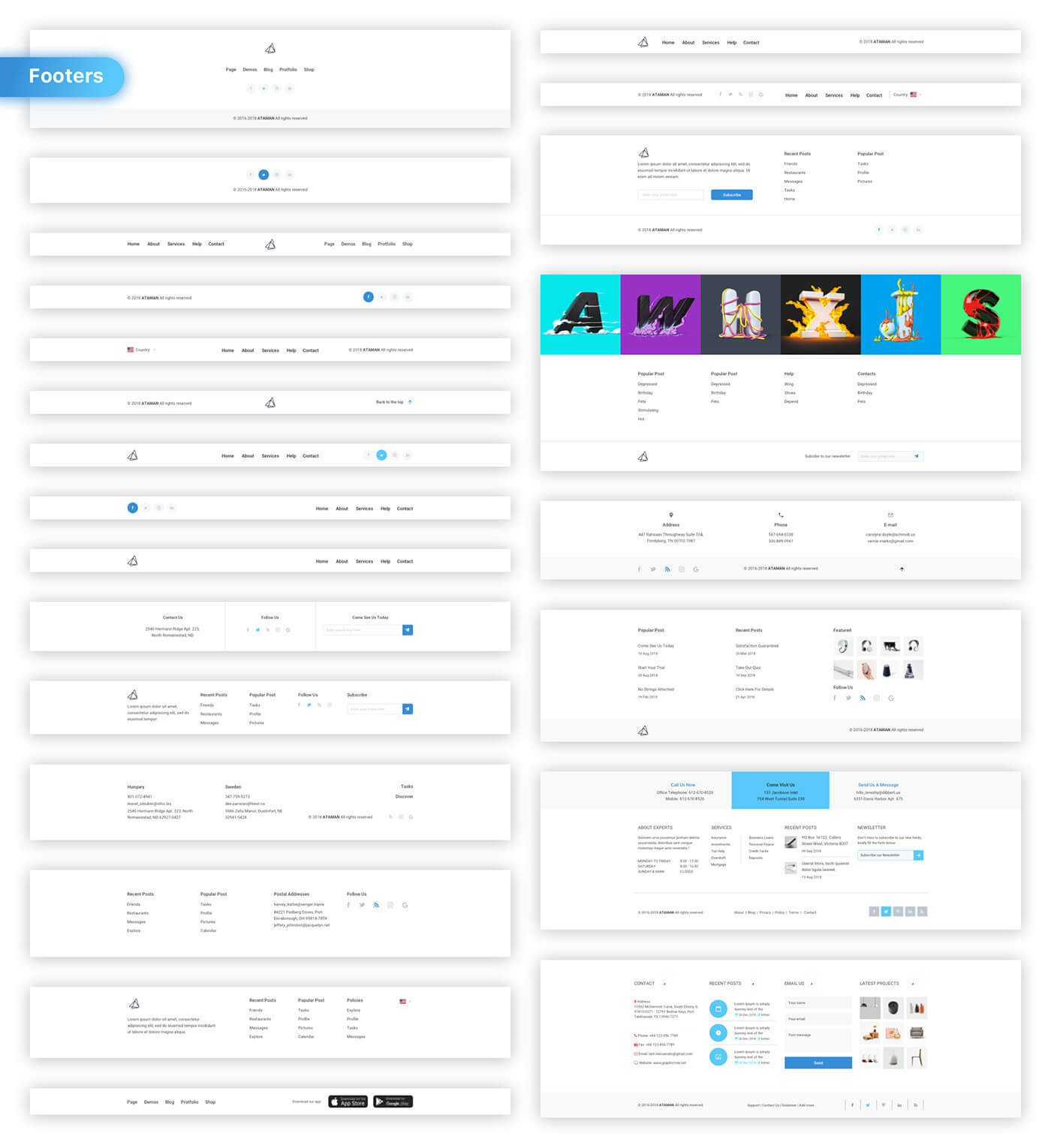 Ataman Web UI Kit - Templates For Sketch & Photoshop CC presentation image