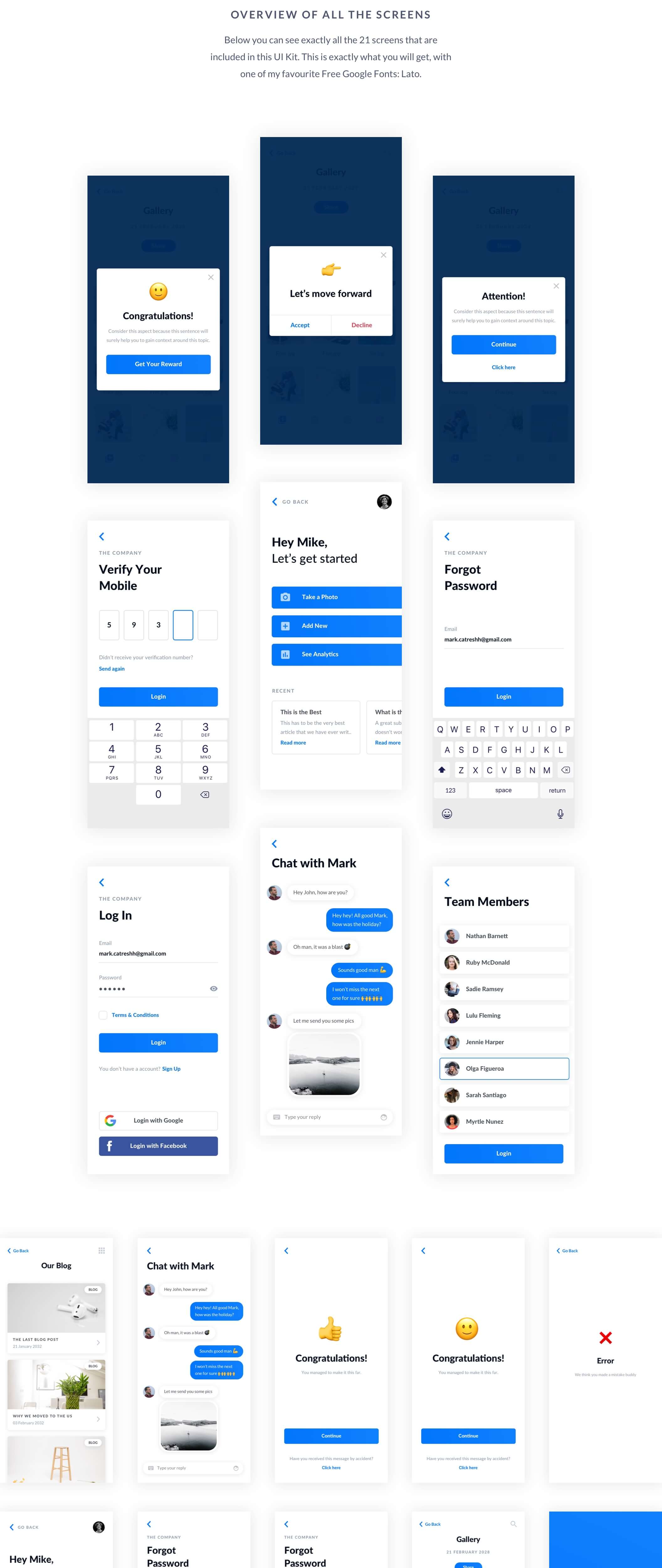 Essenza iOS UI Kit presentation image