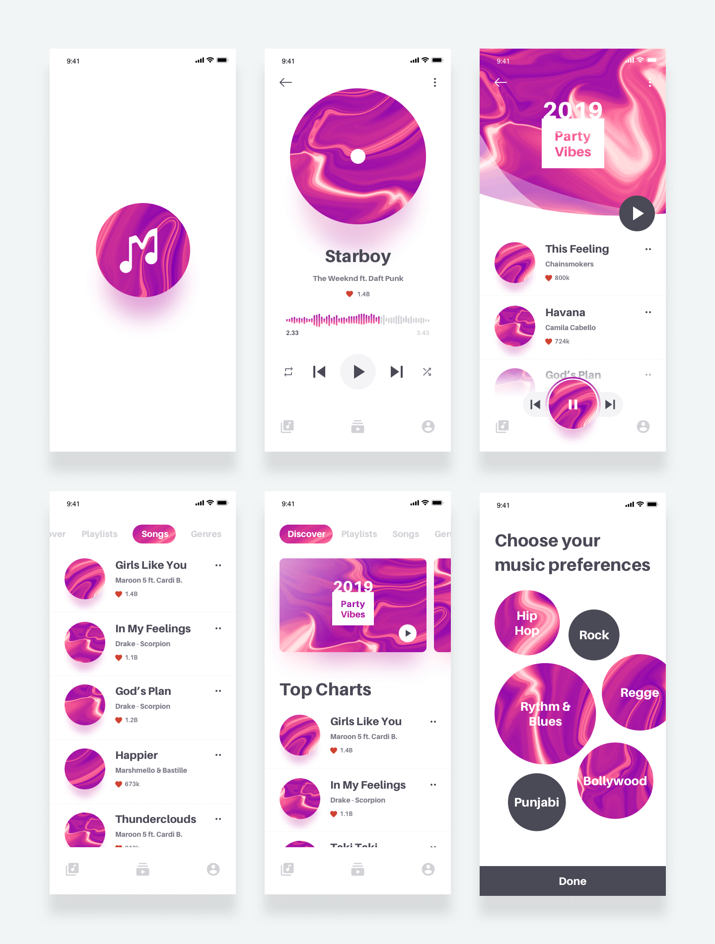 Music App UI Kit presentation image