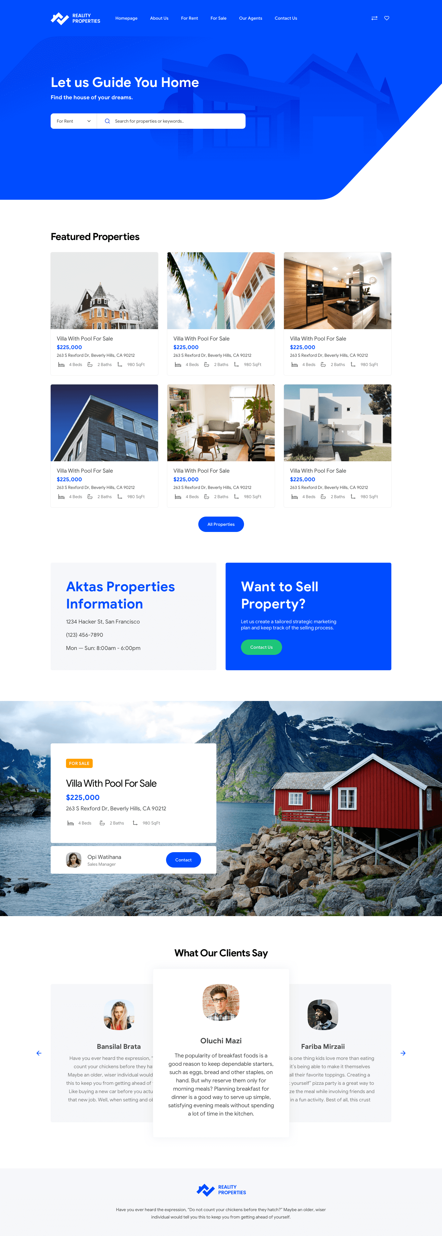 Local Real Estate Homepage [Sketch Freebie] presentation image