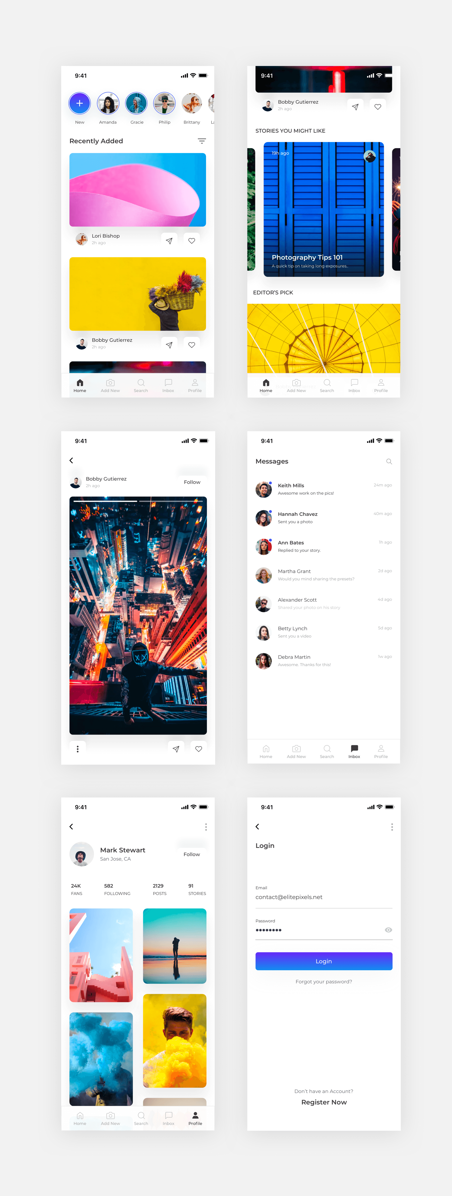 Social App UI Kit | Day 271/365 - Project365 presentation image