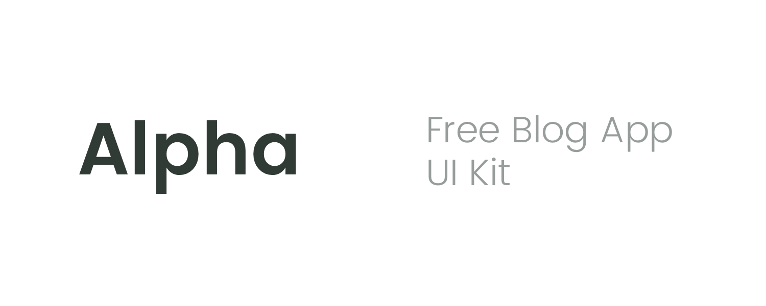 Alpha - Free Sketch UI Kit presentation image
