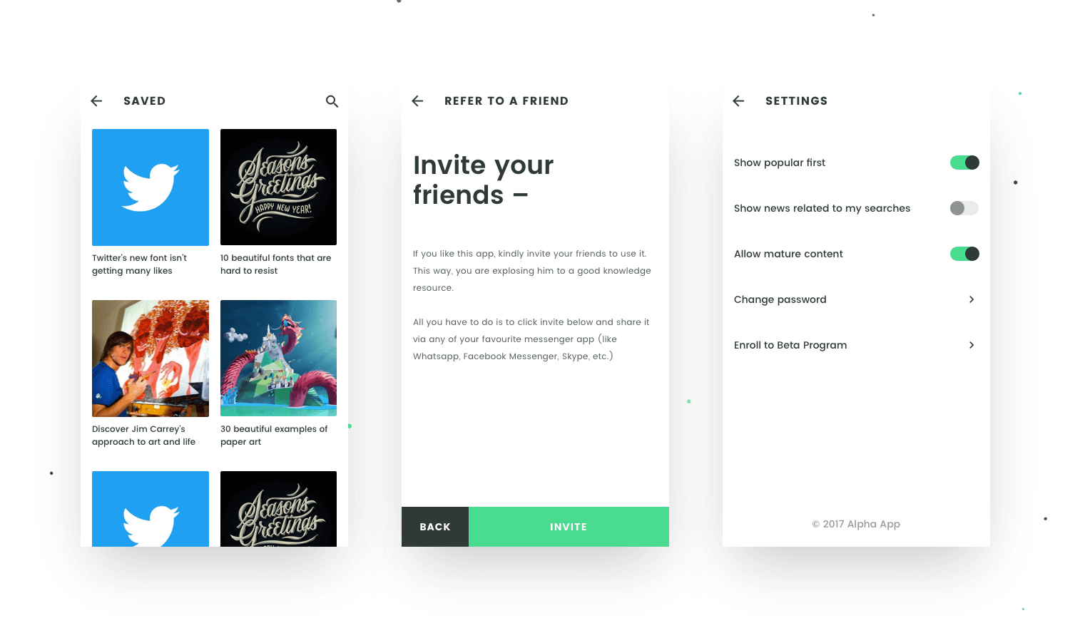 Alpha - Free Sketch UI Kit presentation image