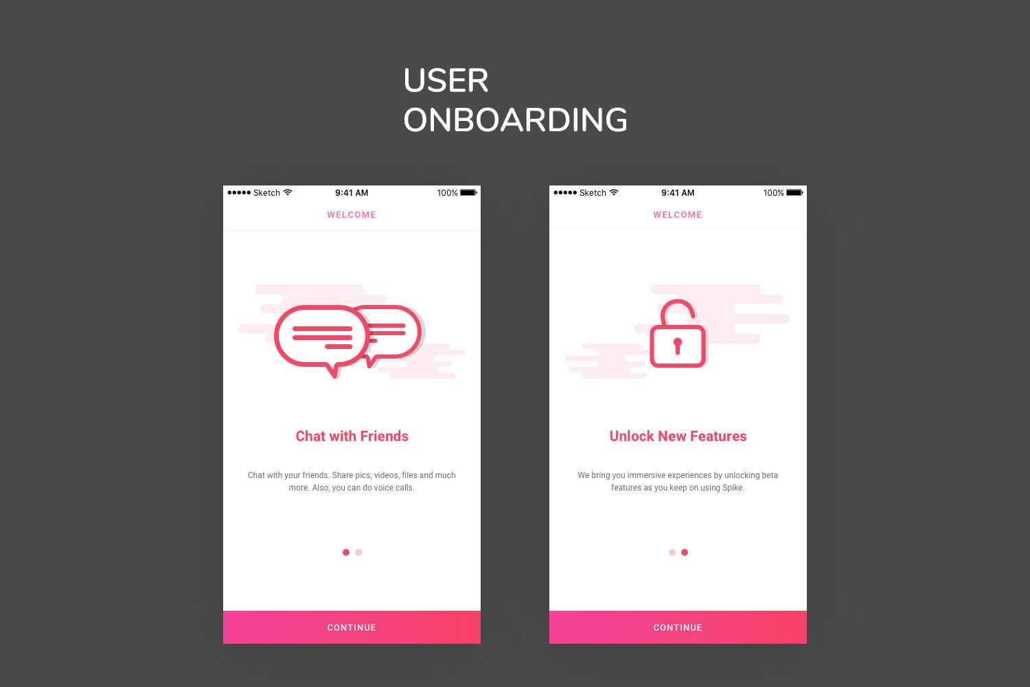 Spike Messenger UI Kit presentation image
