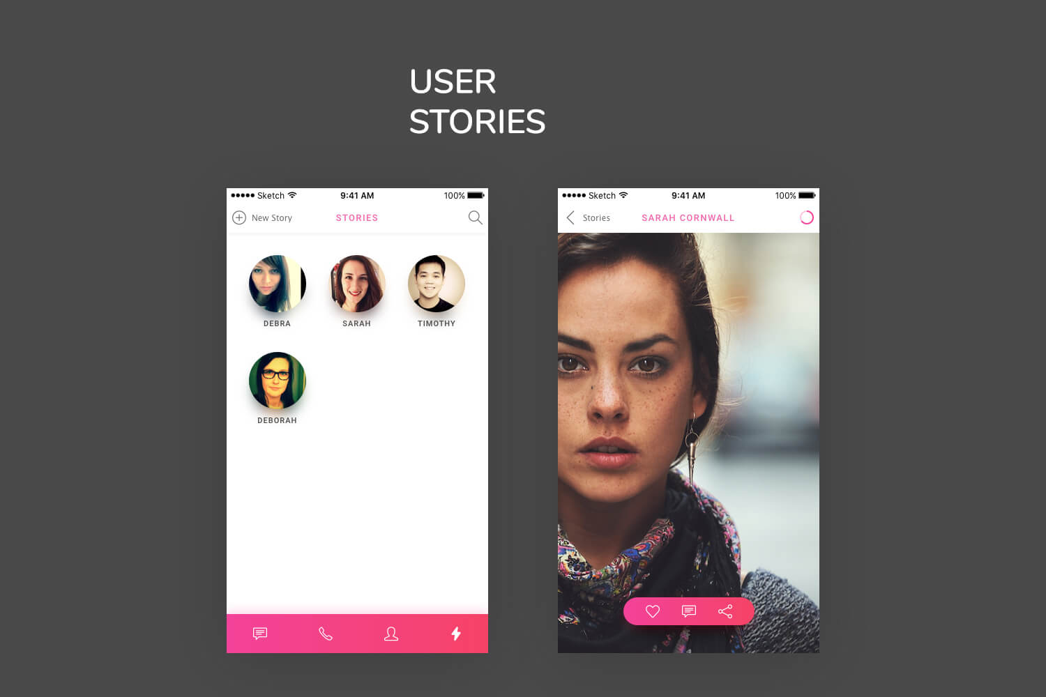 Spike Messenger UI Kit presentation image