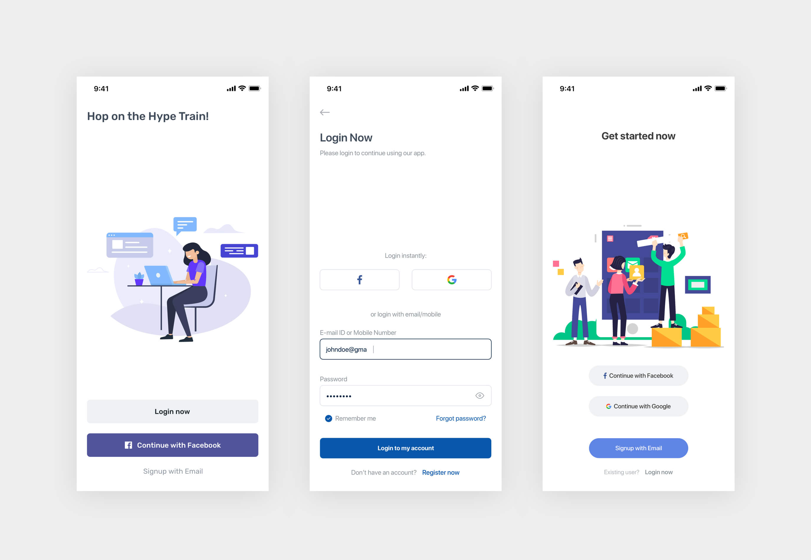 Mobile Login Pages | Day 320/365 - Project365 presentation image
