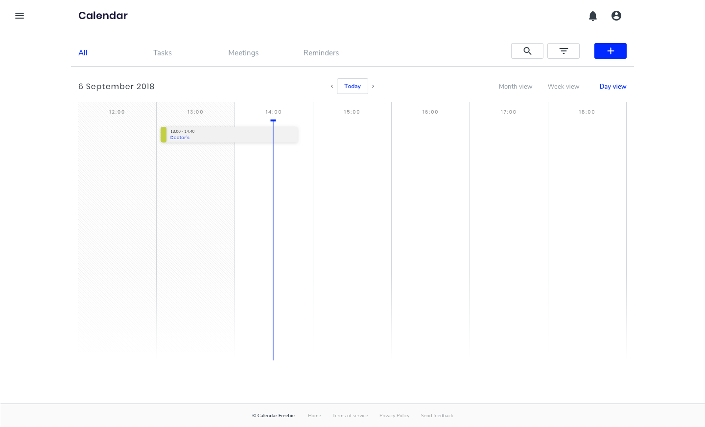 Calendar UI presentation image