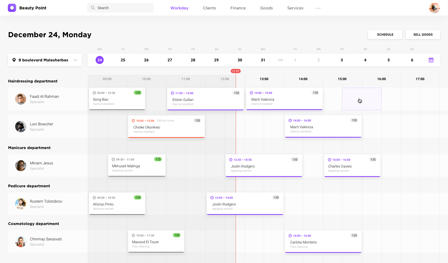 Beauty Point Dashboard presentation image