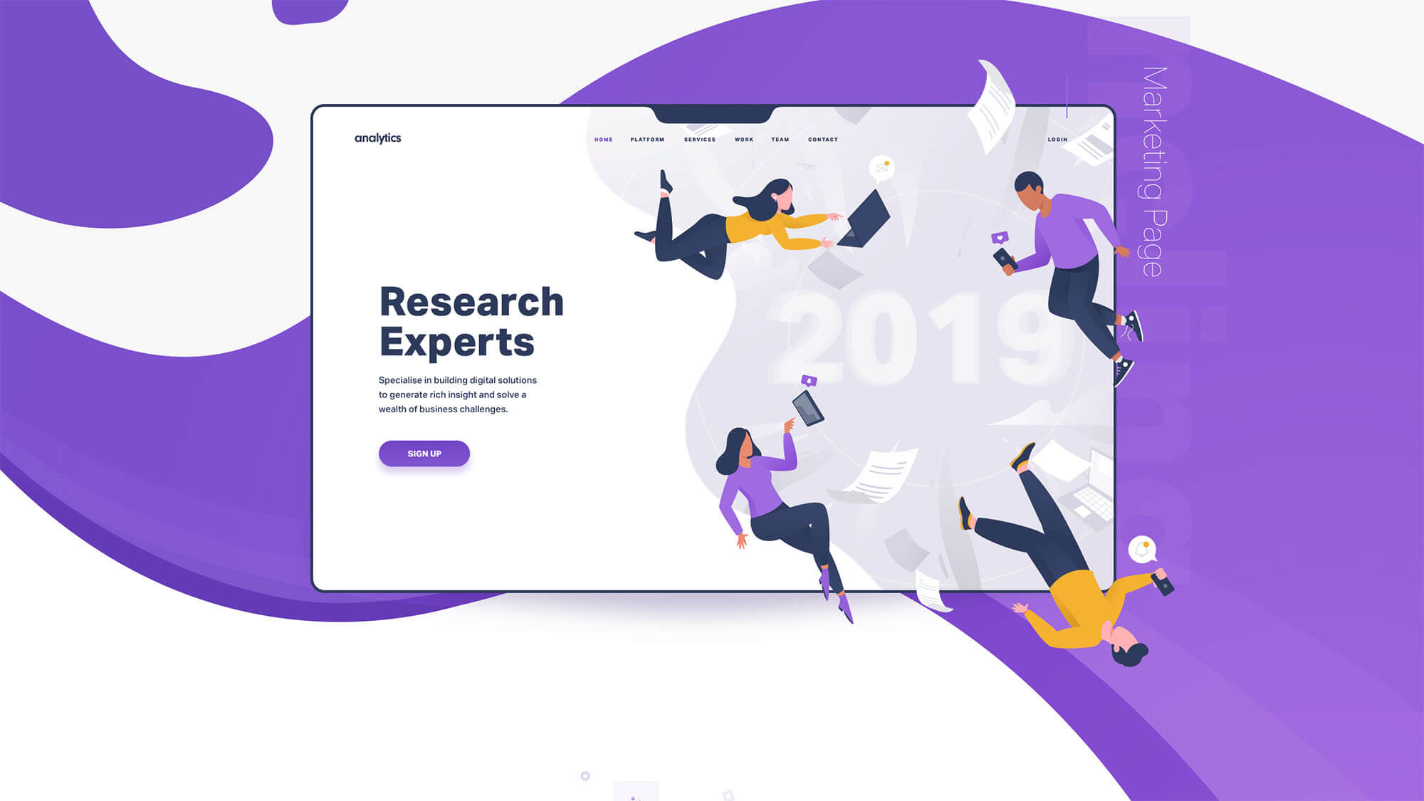 Analytics UI Kit by DtailStudio.com presentation image