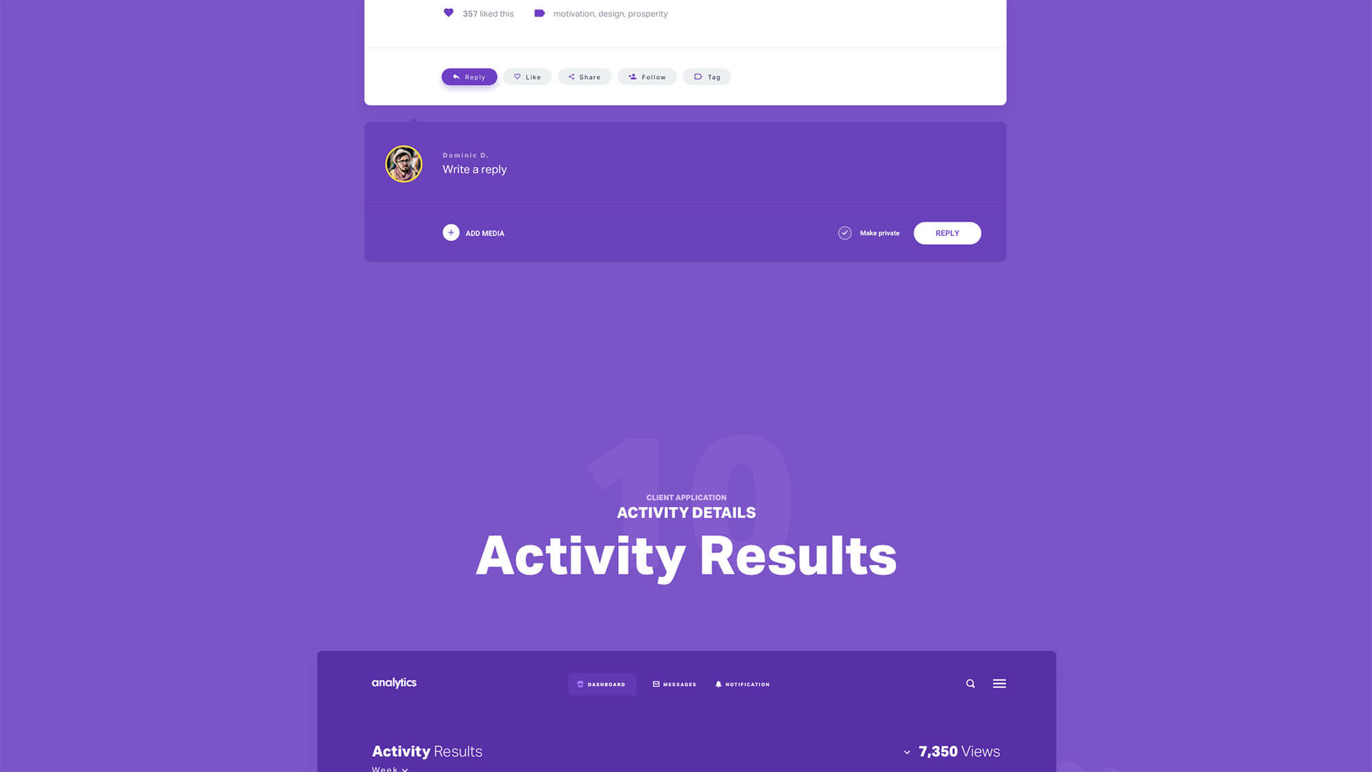 Analytics UI Kit by DtailStudio.com presentation image