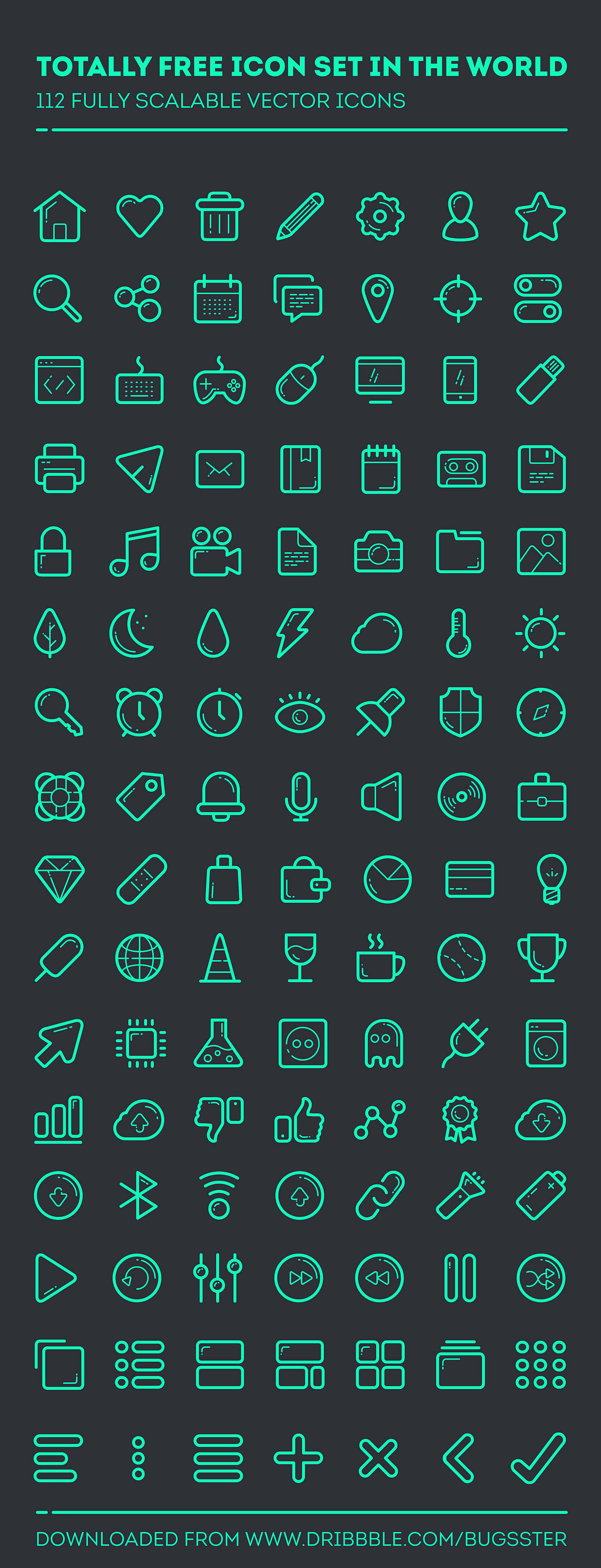 Free Icons Set presentation image