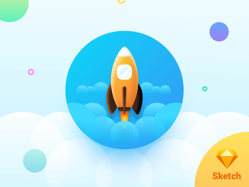 Spaceship for Sketch (freebie) presentation image