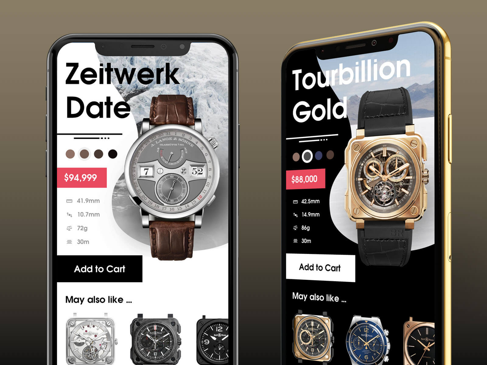 Luxury Watch Application presentation image