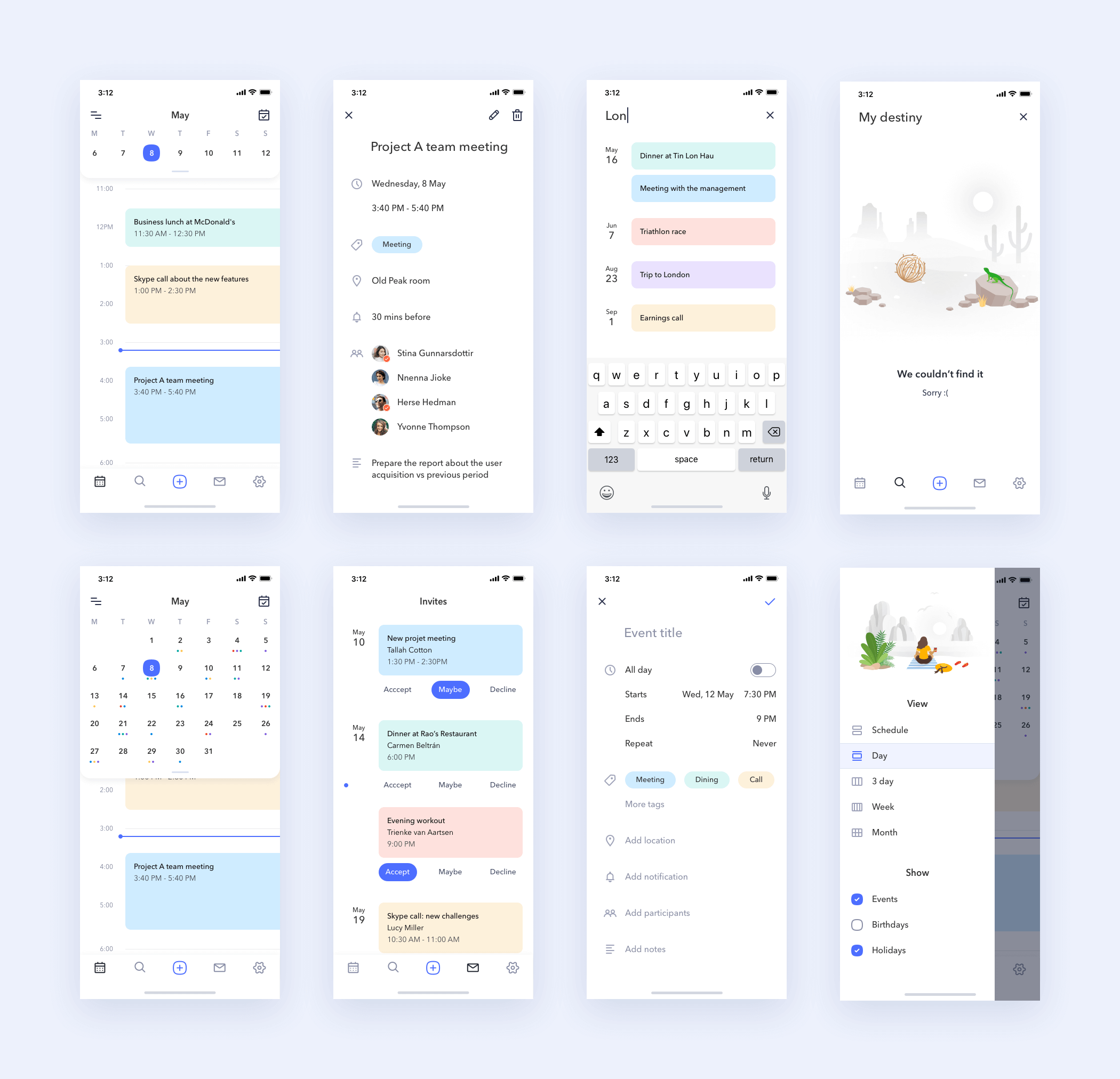 Calendar app freebie presentation image