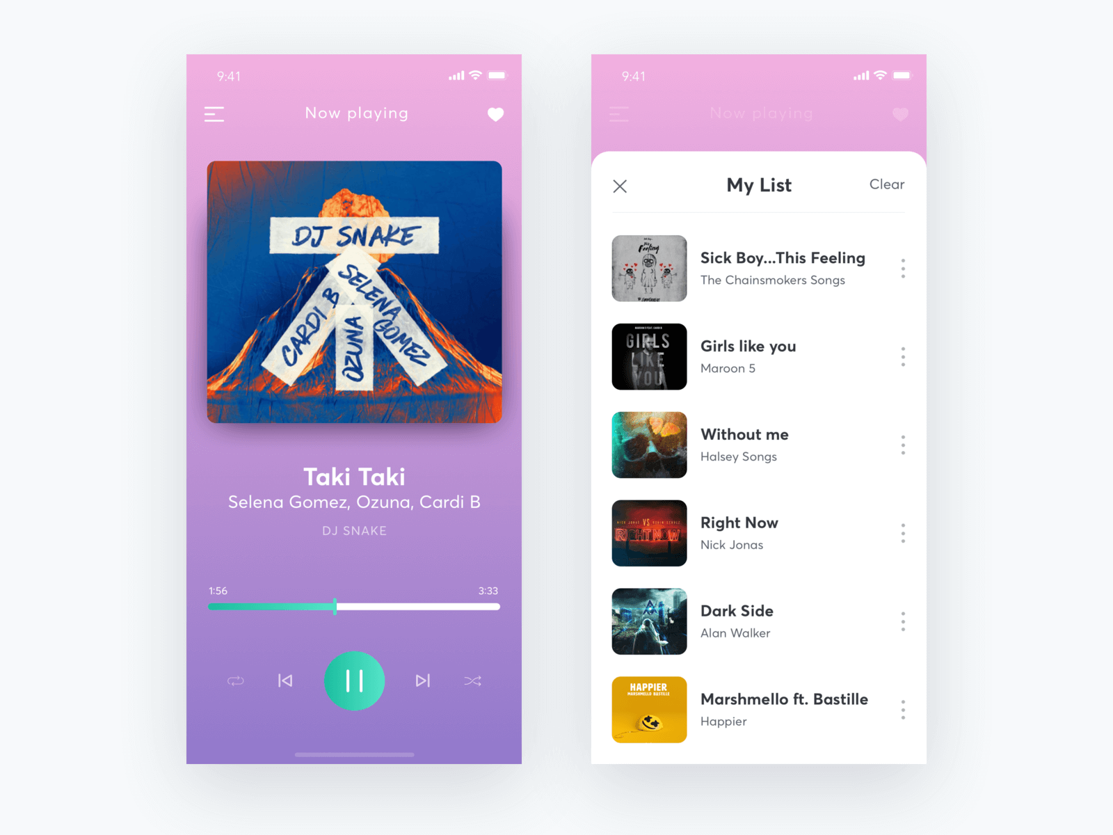 Music Player UI Exploration presentation image