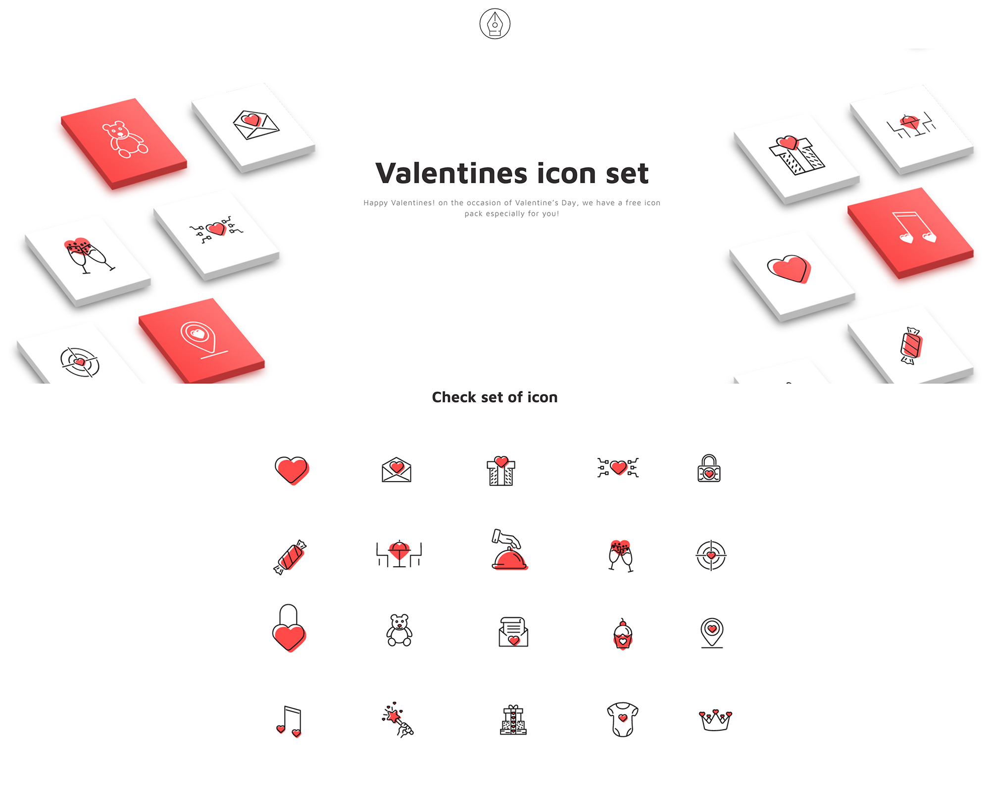 Roicons - valentines icon set presentation image