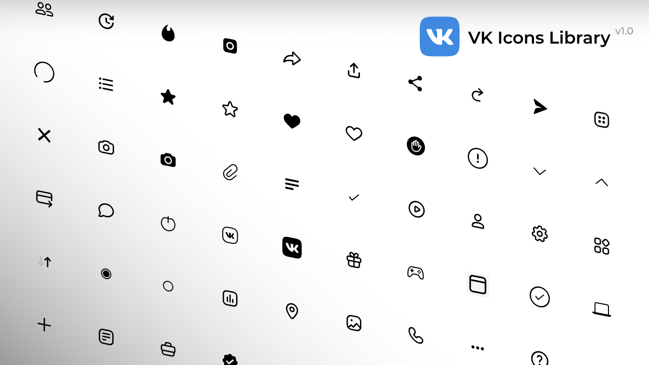 VK Icons Library (v1.0) presentation image