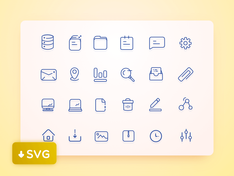 User Interface Icons set presentation image