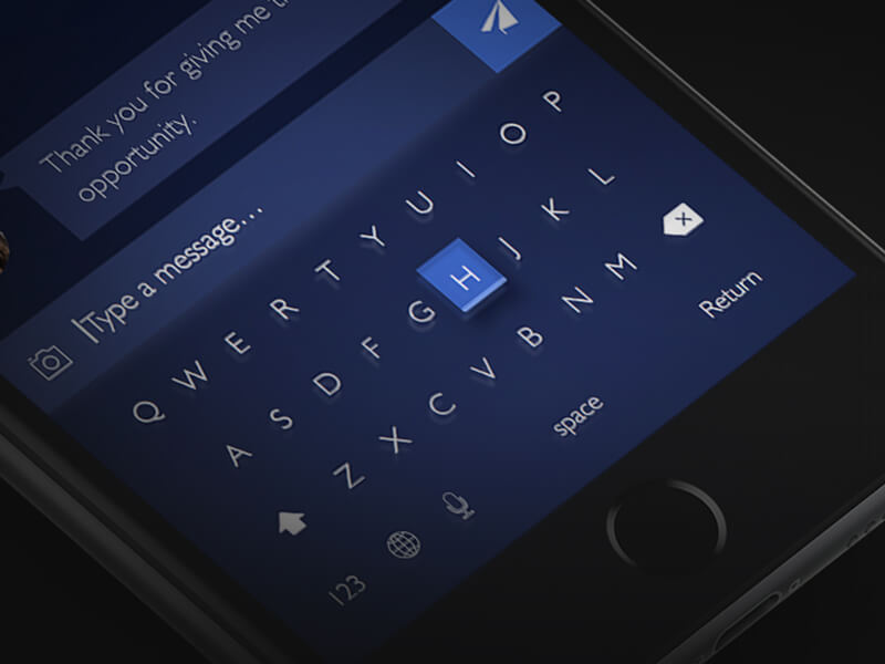 Keyboard Dark Tone UI presentation image