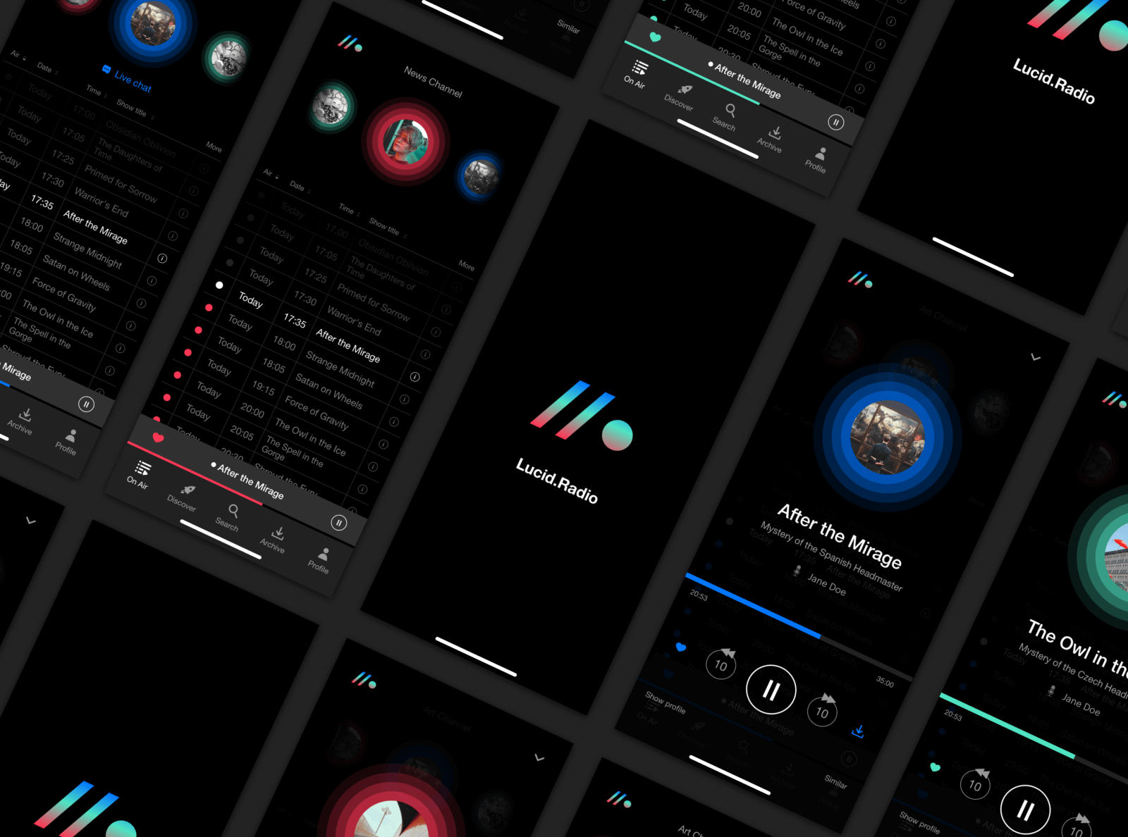 Radio/Podcast App UI Kit presentation image