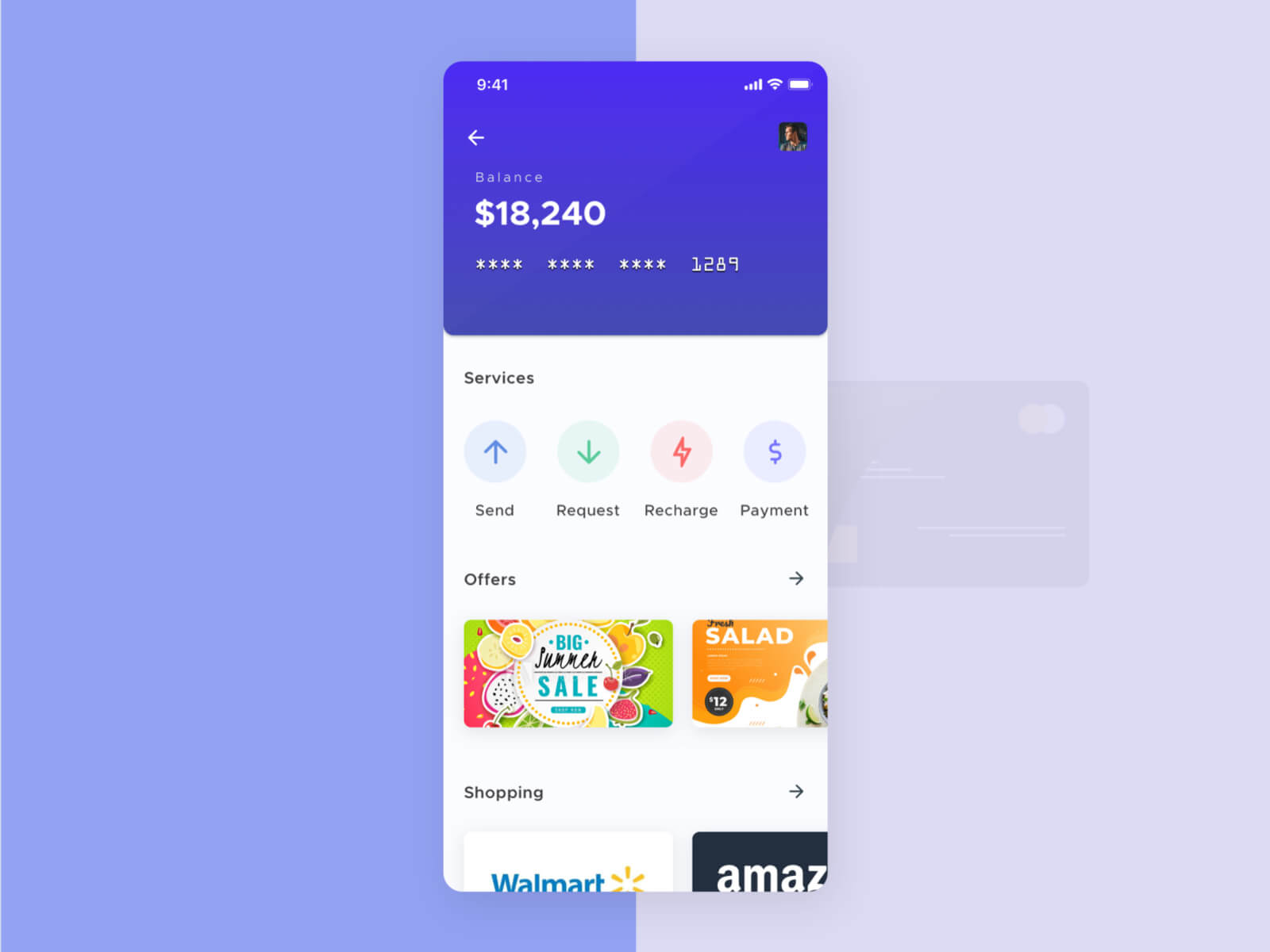 Mobile Wallet App Concept presentation image