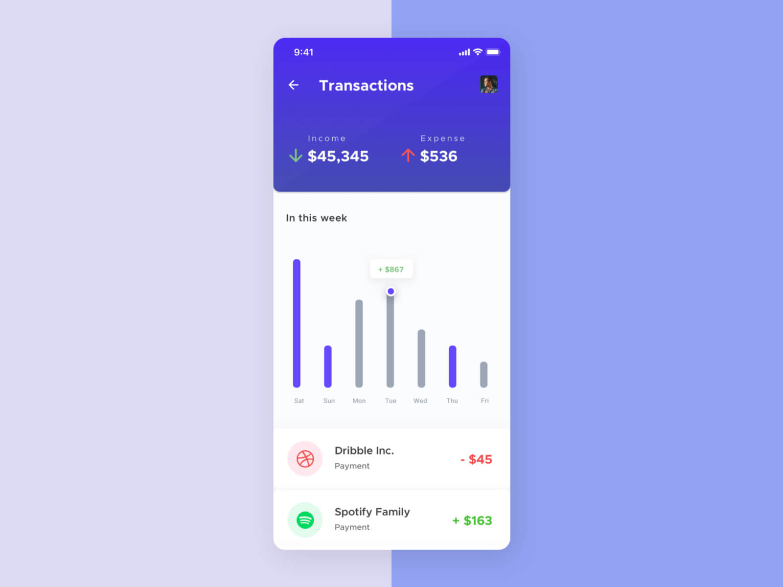 Mobile Wallet App Concept presentation image