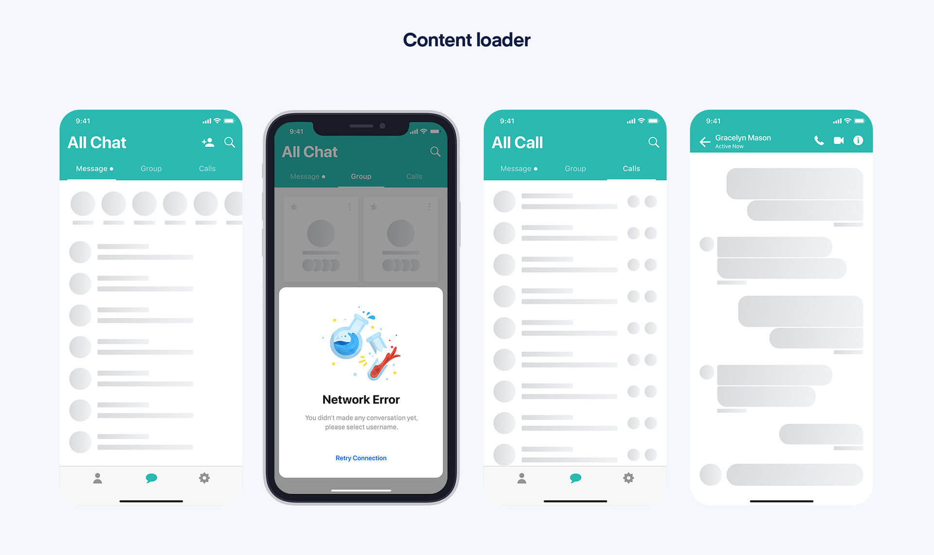 Sophie Messaging app ui kit presentation image