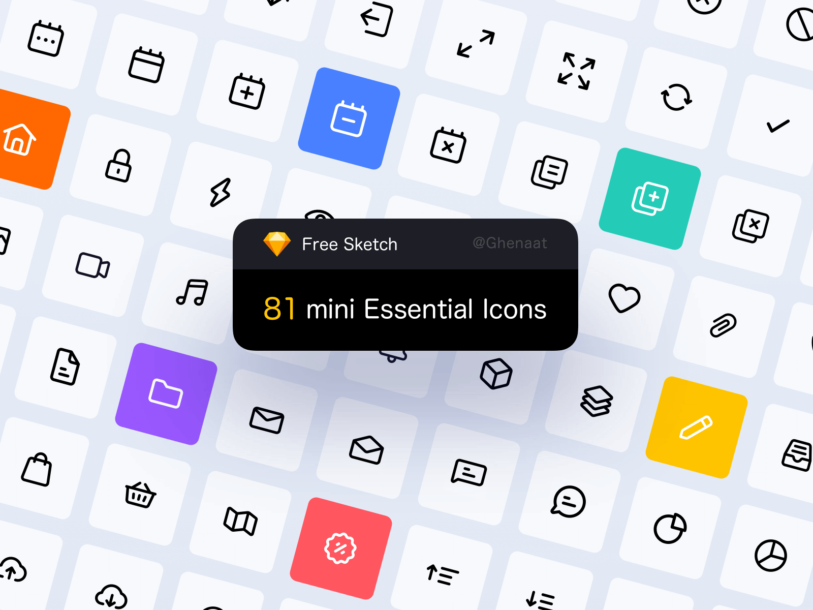 81 mini Essential Icons presentation image