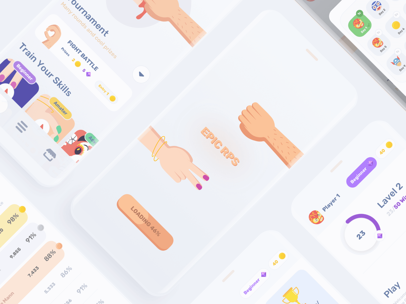 Epic Mobile Game UI FREE presentation image