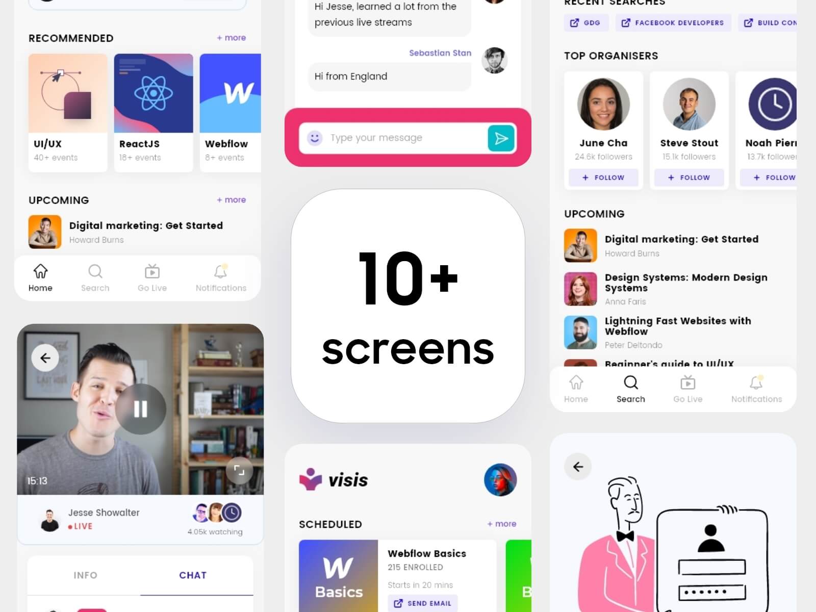 Visis Online Event Booking UI Kit presentation image