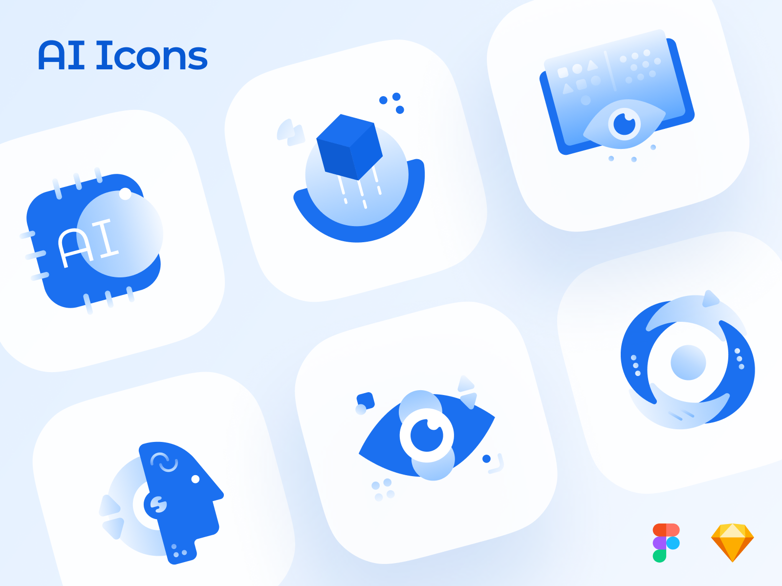 6 AI Icons presentation image