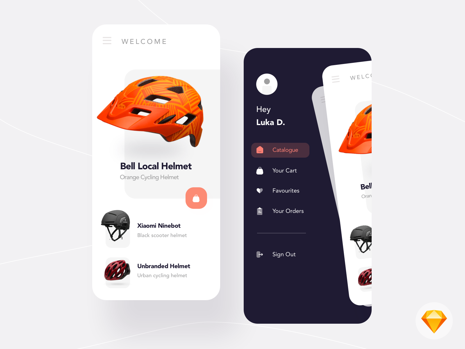 DAY 02 - Helmet Shopping App presentation image