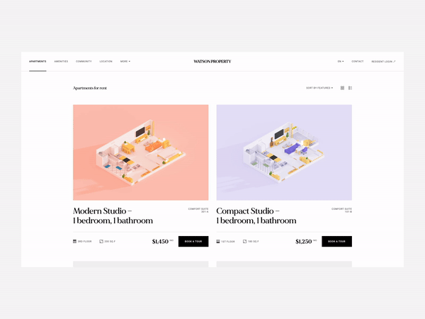 Browsing Apartments [Sketch + AE] presentation image