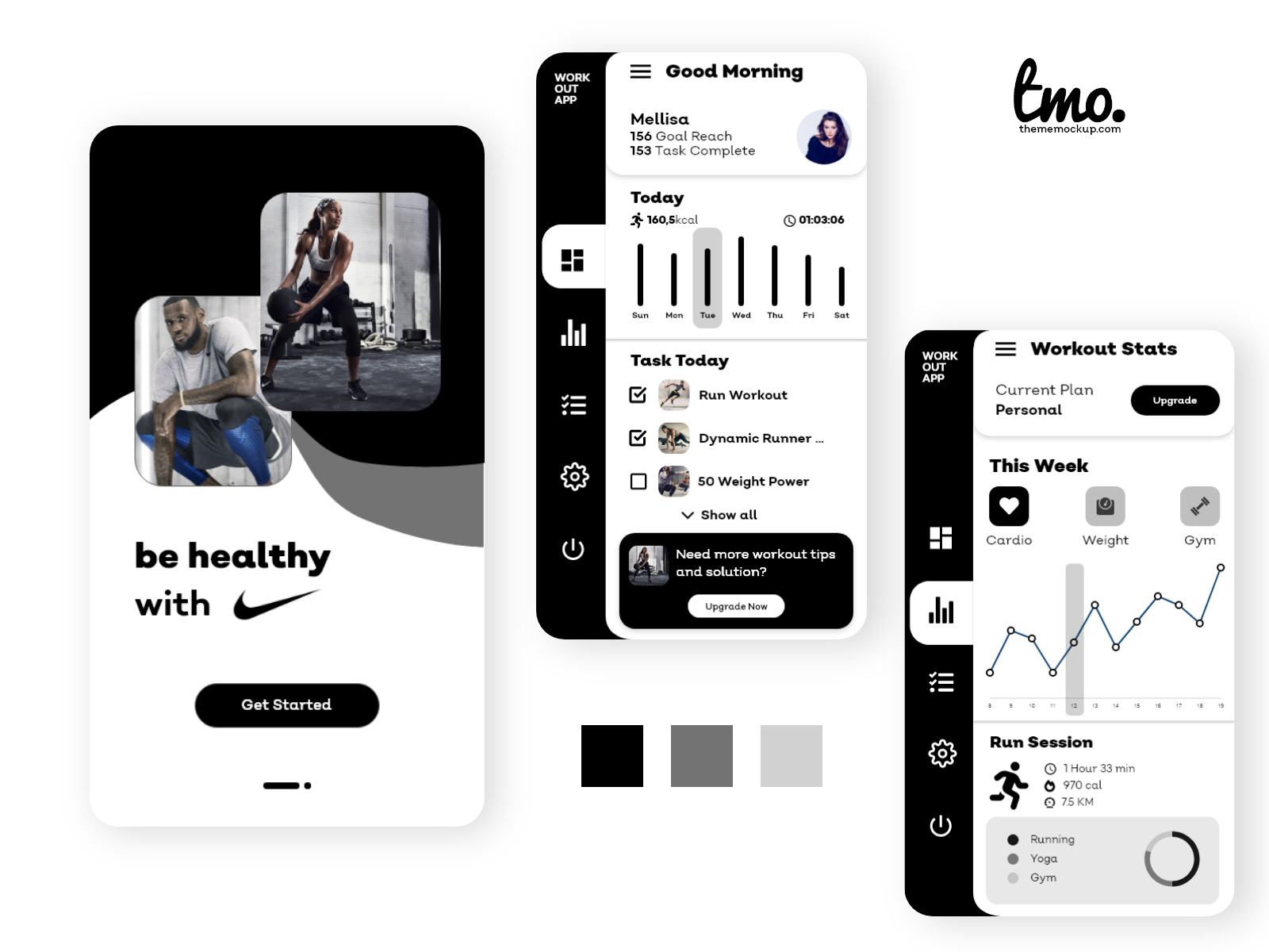 Nike Workout Redesign App Concept presentation image