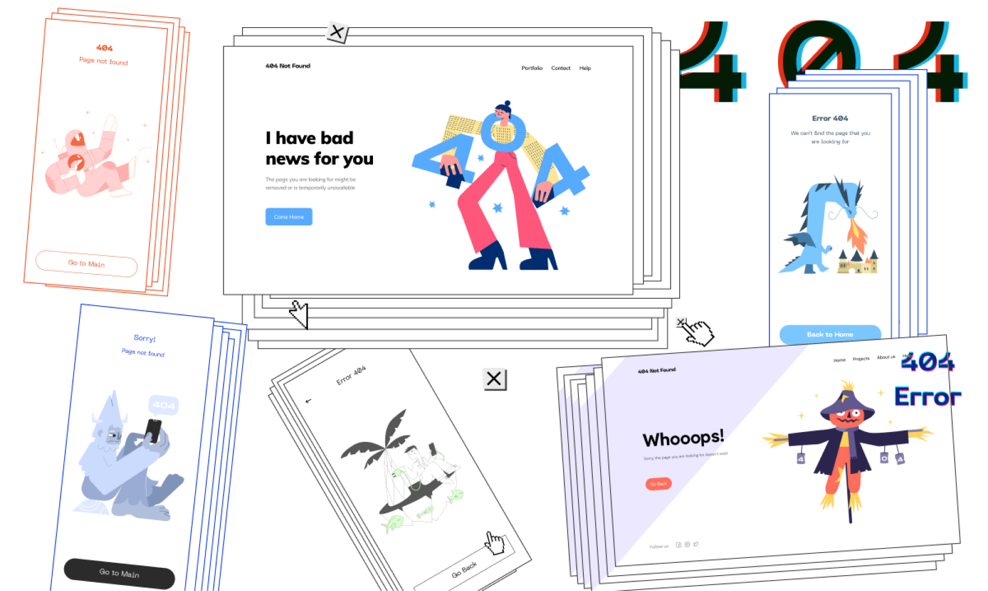 Error 404 Illustrations presentation image