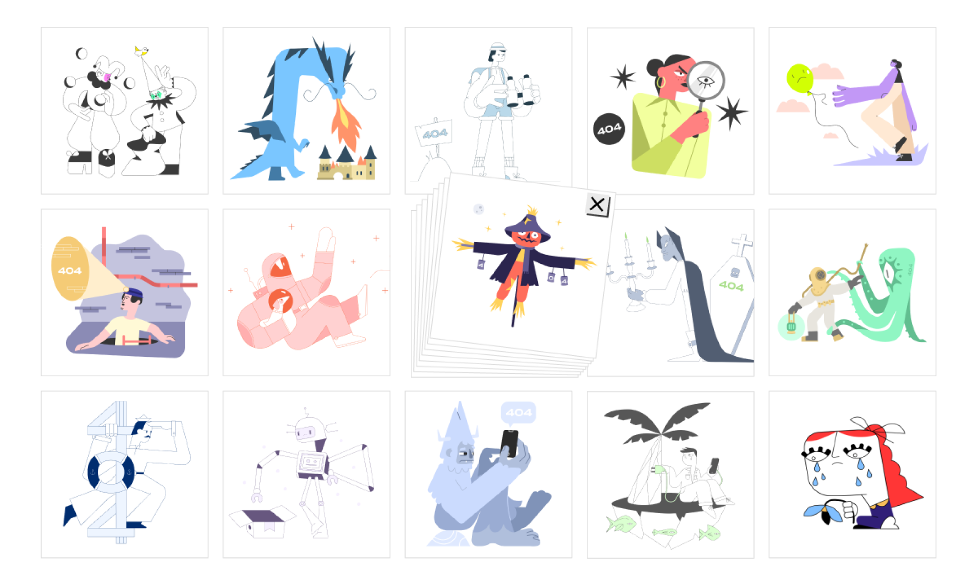 Error 404 Illustrations presentation image